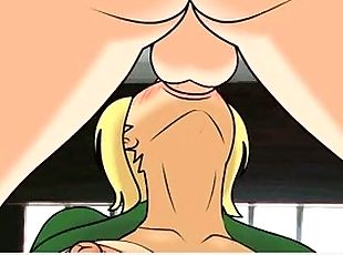 Hentai sex game How to get a job being a big boobs blonde